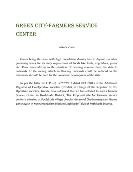 Green City-Farmers Service Center
