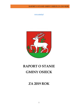 Raport O Stanie Gminy Osieck Za 2019 Rok