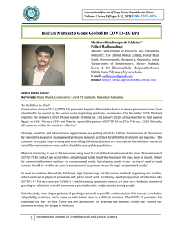 1 Indian Namaste Goes Global in COVID-19