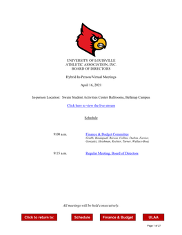 University of Louisville Athletic Association, Inc