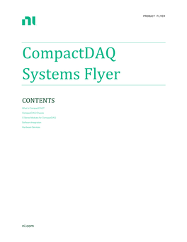 Compactdaq Systems Product Flyer