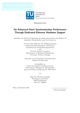 On Enhanced Clock Synchronization Performance Through Dedicated Ethernet Hardware Support