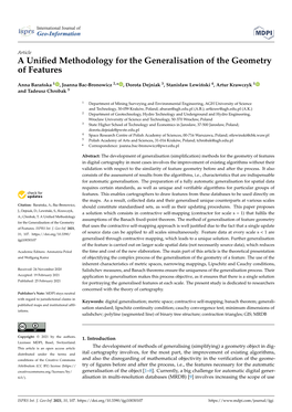 A Unified Methodology for the Generalisation of the Geometry of Features