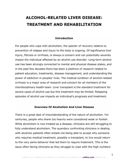 Alcohol-Related Liver Disease: Treatment and Rehabilitation