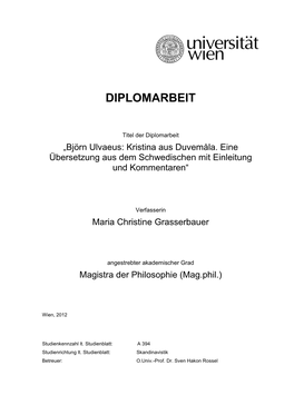 Diplomarbeit