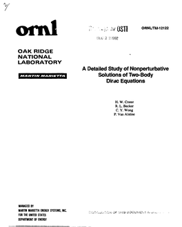 A Detailed Study of Nonperturbative Solutions of Two-Body Dirac Equations