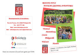 REJOINS-NOUS POUR DE GRANDES AVENTURES Viroinval