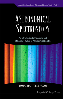 Astronomical Spectroscopy 1860945139.Pdf