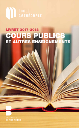 Cours Publics Et Autres Enseignements Sommaire