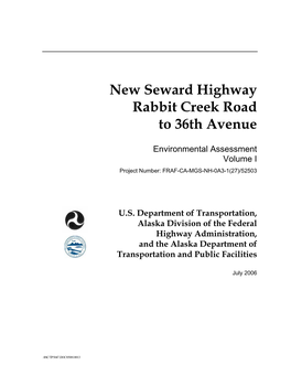 Seward Highway Rabbit Creek Road to 36Th Avenue, Environmental