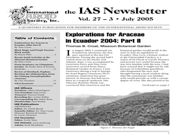 The IAS Newsletter She Has Organized, Conference in 1999