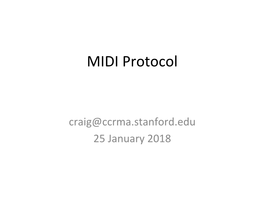 MIDI Protocol