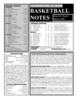 Basketball Notes