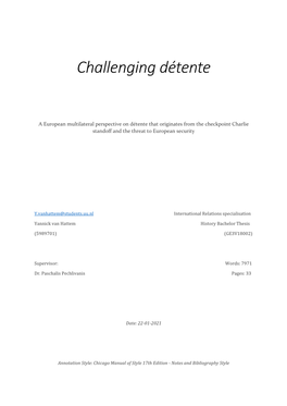 Challenging Détente