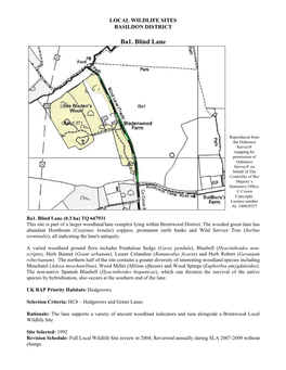 Local Wildlife Sites Basildon District