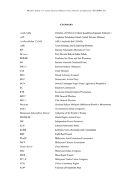 GLOSSARY Anak Felda Children of FELDA (Federal Land Development