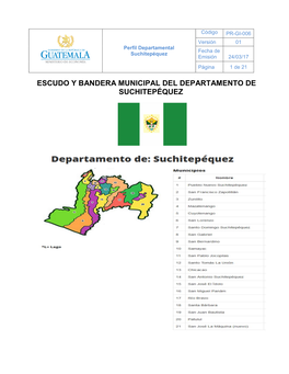 Perfil Departamental De Suchitepéquez