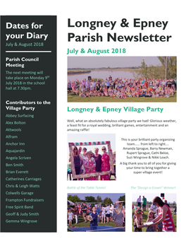 Longney & Epney Parish Newsletter