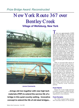 2000 Creek in Chemung County Found New Life with the Installation of a Lightweight Fiber Reinforced Polymer (FRP) Composite Deck