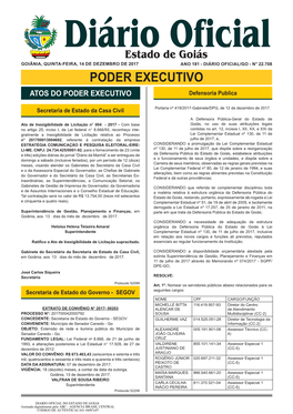 PODER EXECUTIVO ATOS DO PODER EXECUTIVO Defensoria Publica