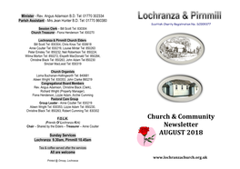 Church & Community Newsletter AUGUST 2018