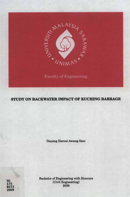 Study on Backwater Impact of Kuching Barrage