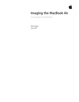 Imaging the Macbook Air Leveraging Thunderbolt