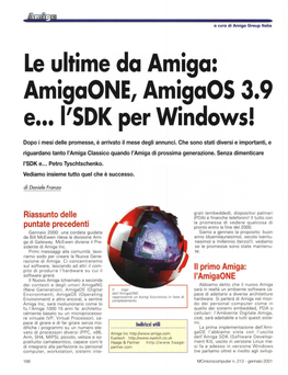 Le Ultime Da Amiga: Amigaone, Amigaos 3.9 E•••L'sdk Per Windows!