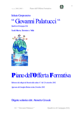 “ Giovanni Palatucci “ Piano Dell'offertaformativa