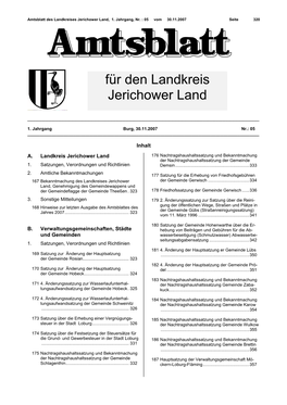 Für Den Landkreis Jerichower Land