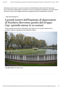 I Grandi Numeri Dell'impianto Di Depurazione Di Peschiera