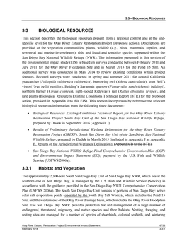 3.3 – Biological Resources