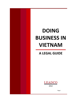 Doing Business in Vietnam