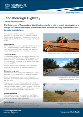 Landsborough Highway Community Notice