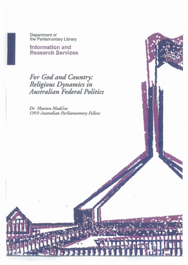 Religious Dynamics in Australian Federal Politics