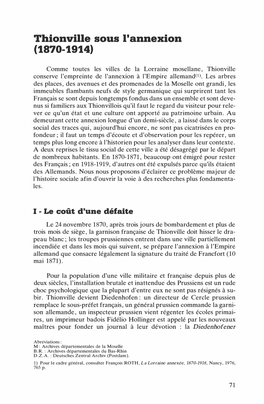 Thionville Sous L'annexion (1870-1914)