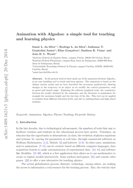 Animation with Algodoo: a Simple Tool for Teaching and Learning Physics 2