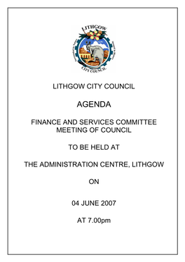 Original Council Agenda