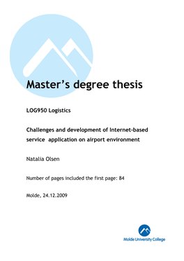 Master's Degree Thesis