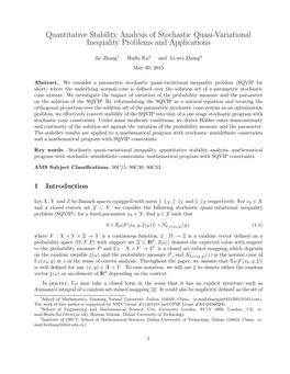Quantitative Stability Analysis of Stochastic Quasi-Variational Inequality Problems and Applications