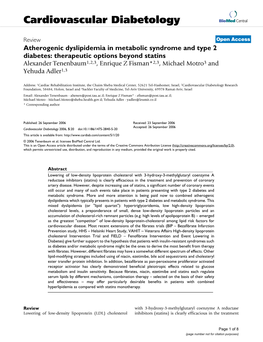 Cardiovascular Diabetology Biomed Central