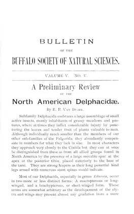 Bulletin of the Buffalo Society of Natural Sciences