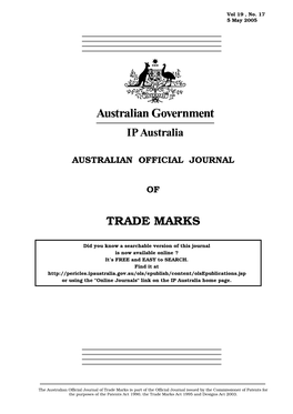 Australian Official Journal Of