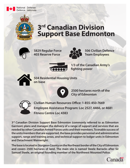 3Rd Canadian Division Support Base Edmonton