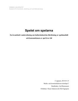 Spelet Om Spelarna