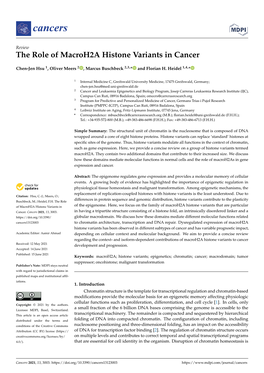 The Role of Macroh2a Histone Variants in Cancer