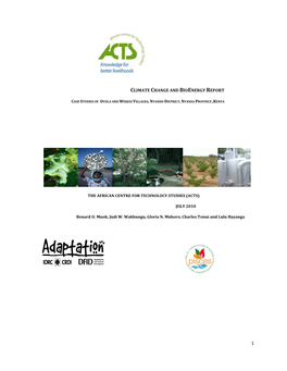 Climate Change and Bioenergy Report