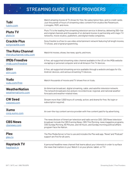 Streaming Guide | Free Providers