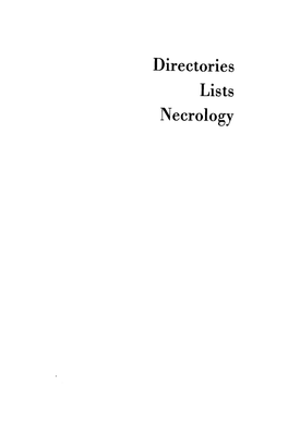 Directories Lists Necrology National Jewish Organizations1