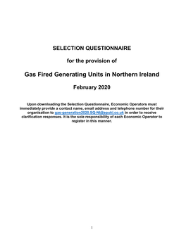 Gas Fired Generating Units in Northern Ireland